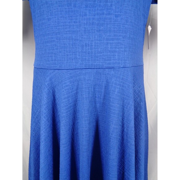 LuLaRoe Textured Blue Nicole Dress Plus Size 2XL New - Picture 3 of 9